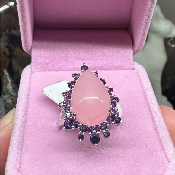 Jewelry - Pink Chalcedony and amethyst
